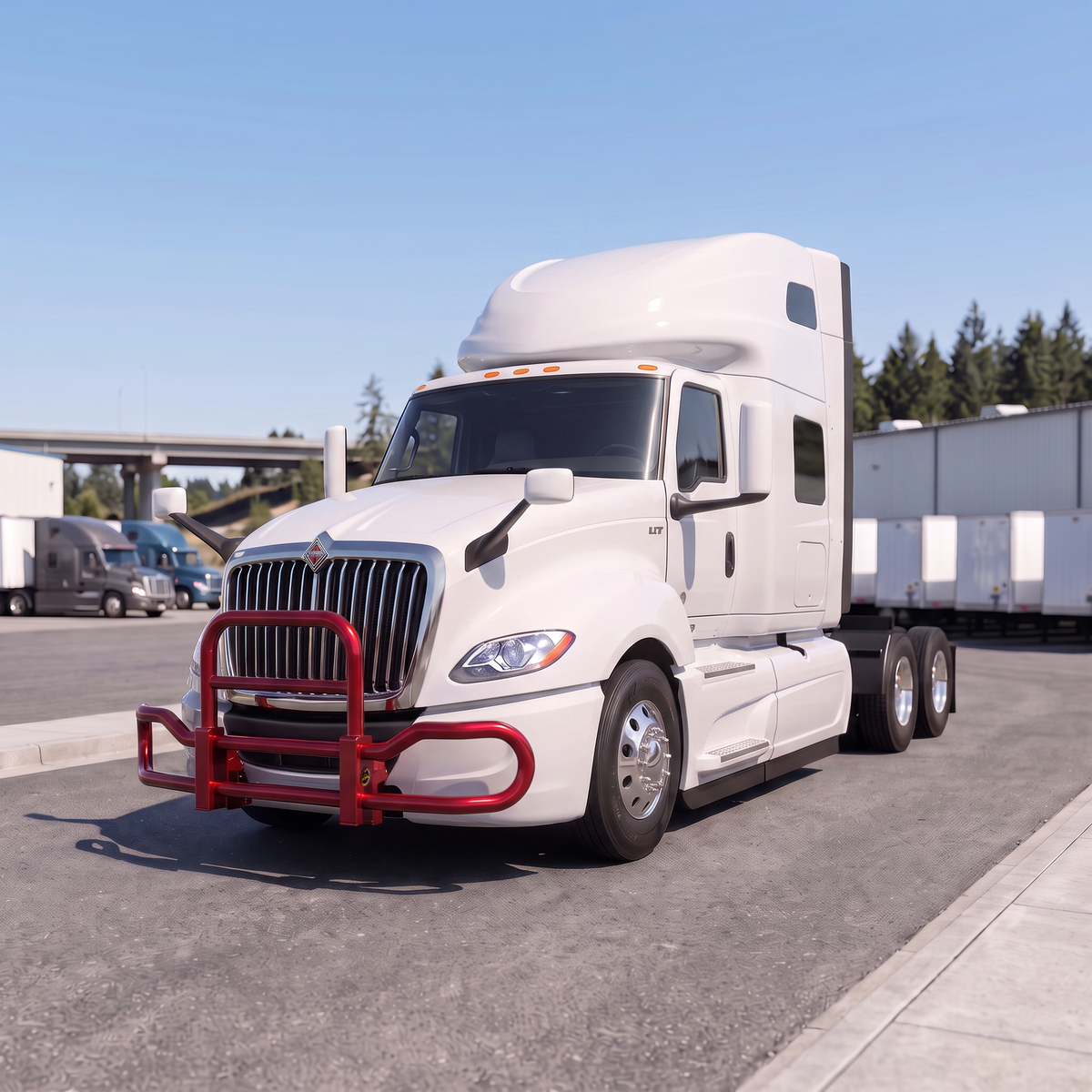 Kenworth T680 with orange GOSS guard