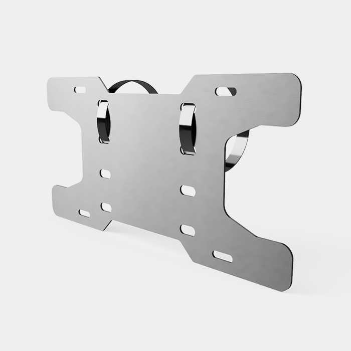Porta Placas con Abrazadera de Acero Inoxidable