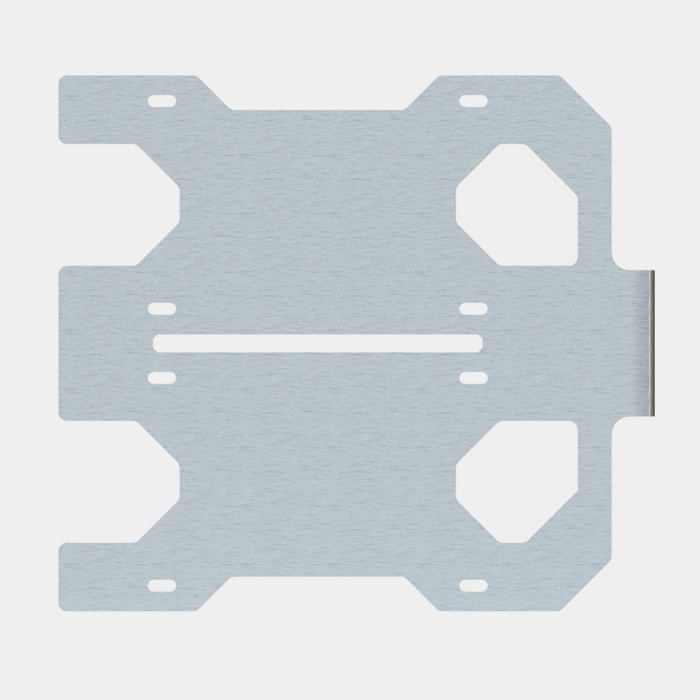Porta Placas Doble de Acero Inoxidable
